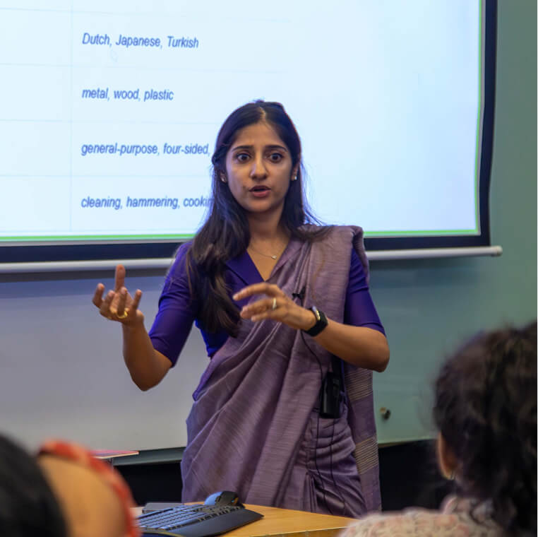 Dr. Sunaina Singh leading a writing workshop for researchers